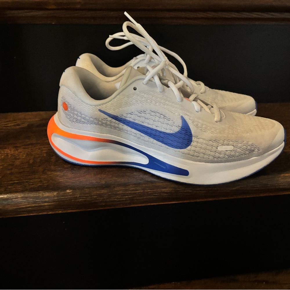 Nike Journey Run Racer white blue and orange